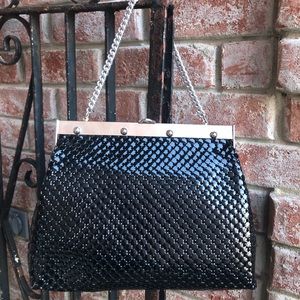 Whiting & Davis Co. black mesh evening bag